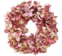 Couronne décorative Hortensia Ø30cm Couronne de fleurs artificielles Mauve Rose, Couronne de porte Décoration murale, Décoration de table Décoration de mariage