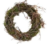 Couronne décorative naturelle avec mousse et branches de bonsaï, Ø30cm, couronne de porte, décoration murale, décoration de table