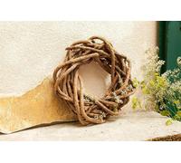 Couronne décorative "Rustikal" en bois de vigne, Ø 40 cm, couronne de porte, couronne murale, couronne de table pour l'intérieur & l'extérieur
