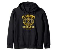 Couronne d'Écosse et Lion Rampant de St Andrews Doré Vieilli Sweat à Capuche