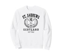 Couronne d'Écosse et Lion Rampant de St Andrews Noir Vieilli Sweatshirt