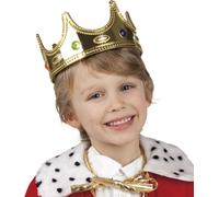 Couronne d'enfant en or ornée de pierres précieuses multicolores
