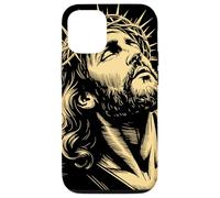 Couronne D'épines Regard Sacré Gravure Foi Chrétienne Art Coque pour iPhone 12/12 Pro