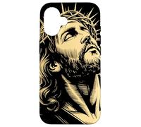 Couronne D'épines Regard Sacré Gravure Foi Chrétienne Art Coque pour iPhone 16