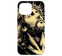 Couronne D'épines Regard Sacré Gravure Foi Chrétienne Art Coque pour iPhone 16 Pro Max