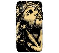 Couronne D'épines Regard Sacré Gravure Foi Chrétienne Art Coque pour iPhone X/XS