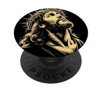 Couronne D'épines Regard Sacré Gravure Foi Chrétienne Art PopSockets PopGrip Adhésif