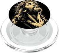 Couronne D'épines Regard Sacré Gravure Foi Chrétienne Art PopSockets PopGrip pour MagSafe