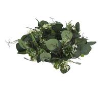 Couronne D'eucalyptus Artificielle Verte pour Porte D'entrée, Décor | PE et Tissu de Soie, Style Frais et Simple, pour Vitrine, Support Photo, Accueil