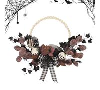 Couronne d'halloween, Porte d'entrée de la Porte d'entrée Garland, 40 cm / 15,75 Pouces Conception de fantômes de d'araignée, 16 Pouces, Table de Manteau extérieur en intérieur