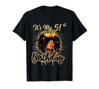Couronne dorée « It's My 51st Birthday Queen » de 51 Ans T-Shirt