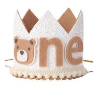 Couronne d'ours pour premier anniversaire, chapeau de fête pour premier anniversaire - Couronne d'ours pour les tout-petits pour le premier anniversaire | Accessoires de cabine Pho