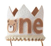 Couronne d'ours pour tout-petits - Chapeau de fête pour premier anniversaire, couronne d'ours de dessin animé pour , accessoires mignons pour photomaton, cadeaux de fête pour parcs, restaurants