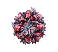 Couronne du 4 juillet, couronnes patriotiques pour porte d'entrée - Décorations de jour indépendantes | Veterans Memorial Decor Guirlande Signe pour la maison Porch, Sépultures de cimetière, Mantle et
