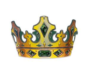 Couronne du Faiseur de Roi pour Enfant - Dorée, Ajustable, Dès 3 Ans | Série Faiseur de Roi | Couronne Dorée en Mousse avec Fermeture Ajustable pour Déguisement, Jeu de Rôle & Aventures Royales