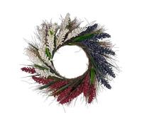Couronne du Jour de l'Indépendance américaine, couronne de fleurs de simulation rouge blanc bleu, décorations de couronne du 4 juillet, couronne du jour commémoratif, décoration de fête extérieure à s