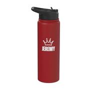 Couronne du roi Jeremy - Prénom personnalisé anniversaire #1 gagnant Stainless Steel Insulated Water Bottle