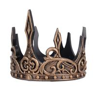 Couronne du roi médiéval - Antique Coiffure de la Tiara Royale, Couronne en or avec motif défilement en cuir Pu, Costume Prop Nobles, Coupe légère et confortable | Accessoire pour Cost