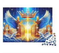 Couronne éclatante Inspiration Puzzle Papier 1000 pièces Porte du Paradis pour Adultes Éducatif Papier épais écologique Puzzle Ailes d’Ange Décoration Murale Cadeau 70x50cm/1000pcs