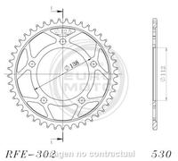 Supersprox Steel Honda 530x41 Rfe302x41blk Rear Sprocket Argenté 41t