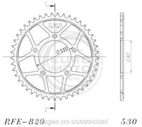 Supersprox Steel Suzuki 530x47 Rfe829x47blk Rear Sprocket Argenté 47t
