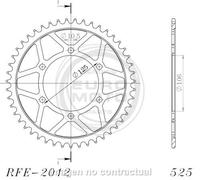Supersprox Steel Triumph 525x47 Rfe2012x47blk Rear Sprocket Argenté 47t