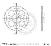 Supersprox Steel Yamaha 428x45 Rfe838x45blk Rear Sprocket Argenté 45t