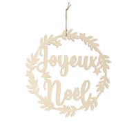 Couronne en bois Joyeux Noël 29 cm