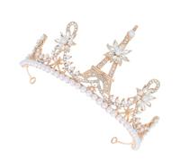 Couronne en Cristaux 15x9,5cm en Alliage, Diadème de Mariée