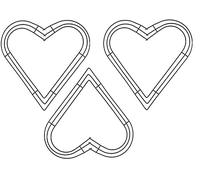 Couronne en Fil de Fer de 30,5 cm, Cadre Rond en Forme de J pour décoration de Noël, Nouvel an, Saint-Valentin, Mariage (Cœur, 3)