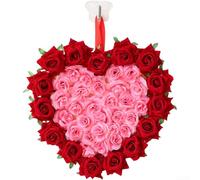 Couronne en forme de cœur pour Saint-Valentin, mariage, décoration romantique pour porte d'entrée, mur, table - Décoration moderne minimaliste à suspendre (B)