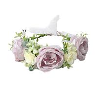 Couronne en forme de fleur pour femme - Tendance - Fait à la main - Avec ruban réglable - Accessoires pour cheveux