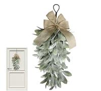 Couronne en Forme de Larme | Décoration Printanière En Goutte Pour La Maison - Décor Porte Entrée Avec Guirlande Feuillage - pour Intérieur Extérieur Porche Terrasse Jardin Cour Mur Fenêtre Manteau