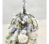 Couronne en métal brun rouille à suspendre, déco vintage, séchoir à herbes Ø31cm H31cm
