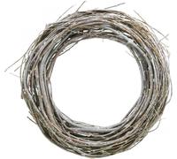 Couronne en osier Couronne blanche Décoration naturelle Ø40cm Couronne de porte Couronne de l'Avent