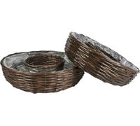 Couronne en osier, set de 2 - jardinière pour planter et décorer