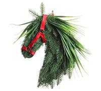 Couronne en pin synthétique | Accessoires de Noël artificiels - Couronne de Noël en pin faite à la main - pour cheminées intérieures et extérieures Porte d'entrée Salon Cheminée Grange Manteau de J