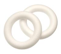 Couronne en polystyrène à décorer - GRAINE CRÉATIVE - Lot de 10 - 15 cm - Blanc - Polystyrène
