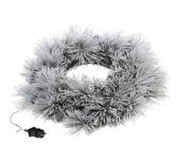 Couronne epicea led neige 61 cm - Lou De Castellane - Blanc - Plastique