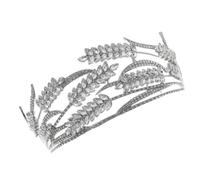 Couronne Étincelante Argentée en Alliage pour Mariée Élégante | Coiffe Chic, Finition Brillante, Usage Théâtre et Célébration, Accessoire pour Demoiselles D’honneur et Noces