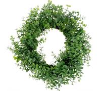 Couronne Eucalyptus Vert Ø36cm - Couronne décorative - Décoration murale - Décoration de table - Style de vie scandinave - Facile à entretenir - Plante artificielle