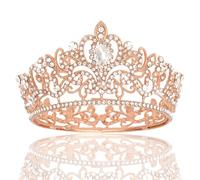 Couronne Fille, Tiara pour Femmes, Décoration de Gâteau, Cake Topper pour la Fête D'anniversaire des Filles