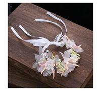 Couronne fleur Cheveux Bandeau de mariée for filles, imitation de perles en cristal, coiffure, couronne de fleurs, guirlande de mariée, cerceau, bandeaux de mariage(Bracelet 8)
