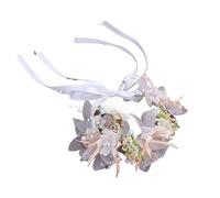 Couronne fleur Cheveux Bandeau de mariée for filles, imitation de perles en cristal, coiffure, couronne de fleurs, guirlande de mariée, cerceau, bandeaux de mariage, bijoux de cheveux(Bracelet 8)