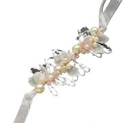 Couronne fleur Cheveux Bandeau de mariée for filles, imitation de perles en cristal, coiffure, couronne de fleurs, guirlande de mariée, cerceau, bandeaux de mariage, bijoux de cheveux(Bracelet 6)