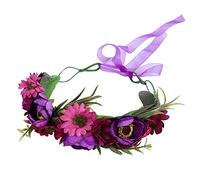 Couronne Fleur Cheveux Bohême Guirlande Mariage Nuptiale Demoiselle Serre-tête Couronne de Fleurs Réglable Bandeau Floral Accessoires Cheveux Garland Coiffe Femme Mariée Voyage Photo