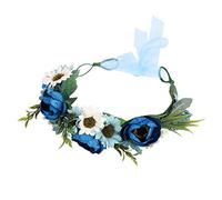Couronne Fleur Cheveux Bohême Guirlande Mariage Nuptiale Demoiselle Serre-tête Couronne de Fleurs Réglable Bandeau Floral Accessoires Cheveux Garland Coiffe Femme Mariée Voyage Photo