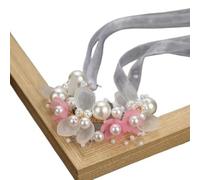 Couronne fleur Cheveux Coiffure de mariée en perles for filles, couronne de fleurs, guirlande de mariée, bandeaux de tête, bijoux, cadeaux for enfants(Pink Wristlet)