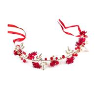 Couronne fleur Cheveux Joli bandeau à fleurs for filles, avec guirlandes de ruban, couronne florale, bandeau de plage(02)