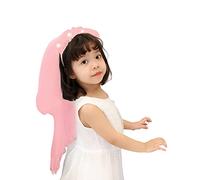 Couronne Fleurs Fille Enfant Voile de Mariée Perle Strass Guirlande Coiffure Accessoires Serre-tête avec Voile Bandeau Garland Dentelle pour Mariage Festival Partie Voyage Communion